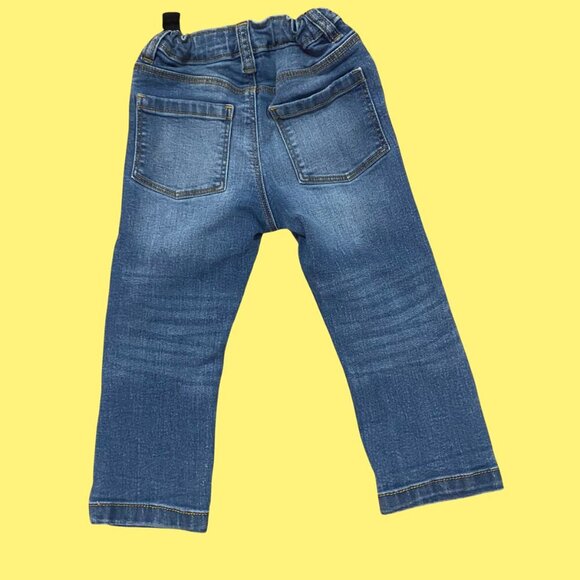 George Toddler Boy’s Blue Stretch Jeans – Size 2T Adjustable Waist Denim - Picture 3 of 7